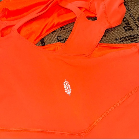 Free People Movement NWT! Orange Transcend Limits Onesie Size S - Picture 13 of 17